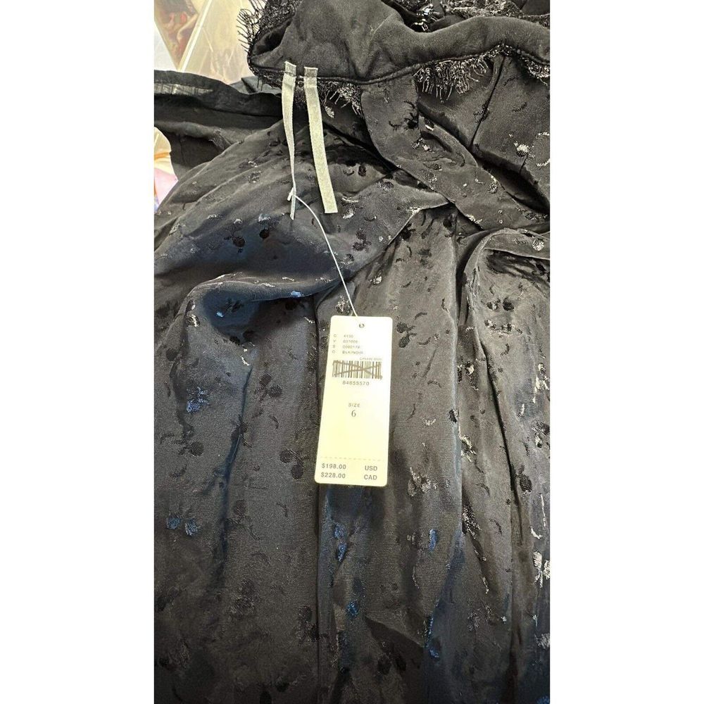 By Anthropologie Asymmetrical Lace Maxi Dress Size 6 - Picture 10 of 10